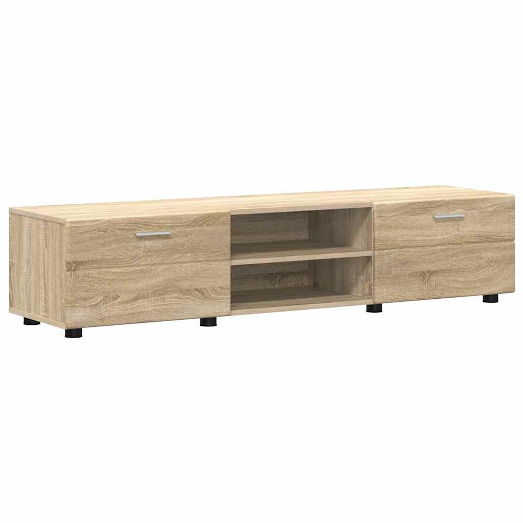 TV-Schrankset | Lowboard | Vitrine mit Glastüren | Fersehmöbel | 2-tlg Möbelset