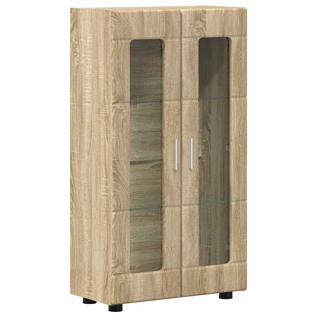 TV-Schrankset | Lowboard | Vitrine mit Glastüren | Fersehmöbel | 2-tlg Möbelset