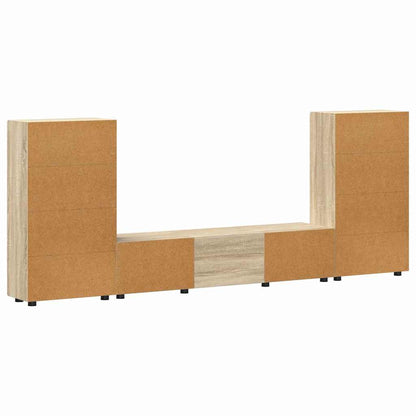 TV-Schrankset | Lowboard | Vitrine mit Glastüren | Fersehmöbel | 2-tlg Möbelset
