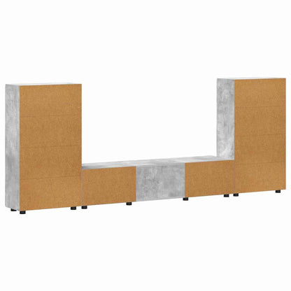 TV-Schrankset | Lowboard | Vitrine mit Glastüren | Fersehmöbel | 2-tlg Möbelset