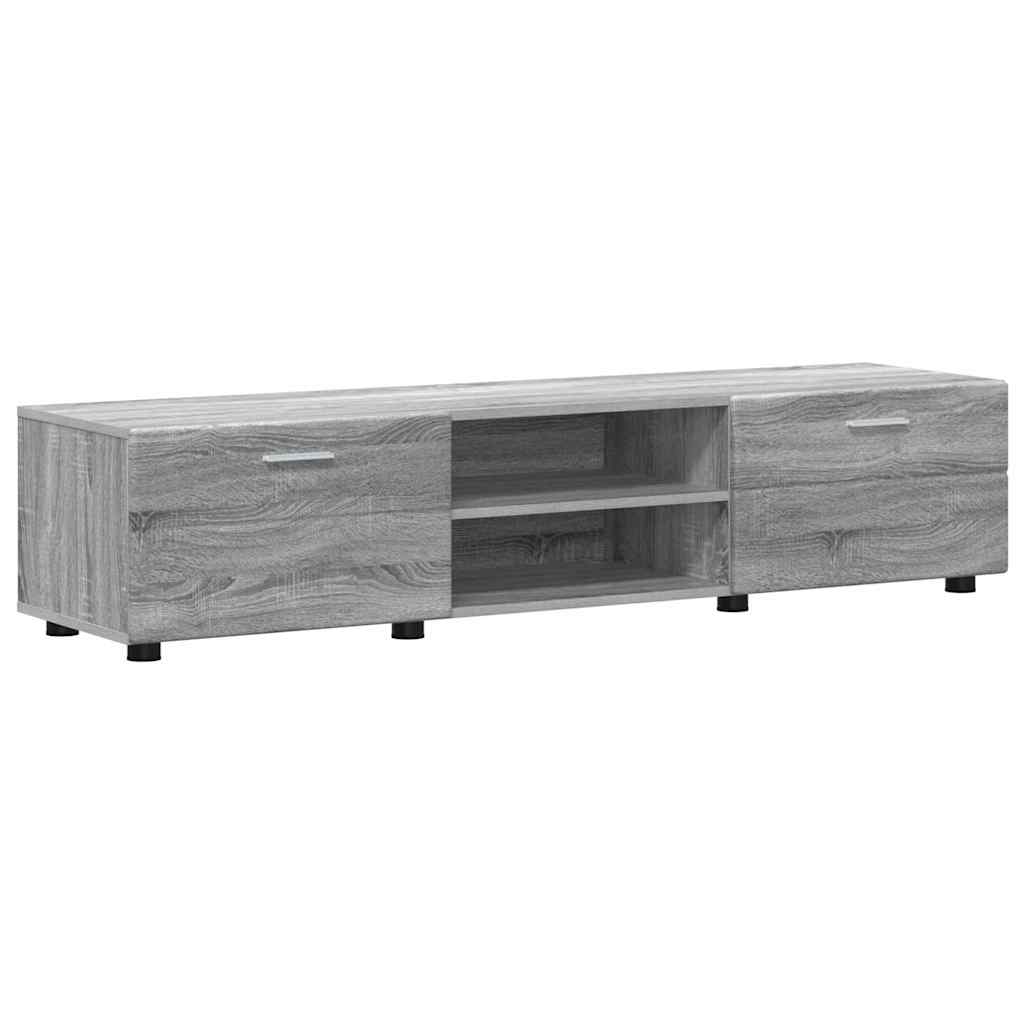 TV-Schrankset | Lowboard | Vitrine mit Glastüren | Fersehmöbel | 2-tlg Möbelset