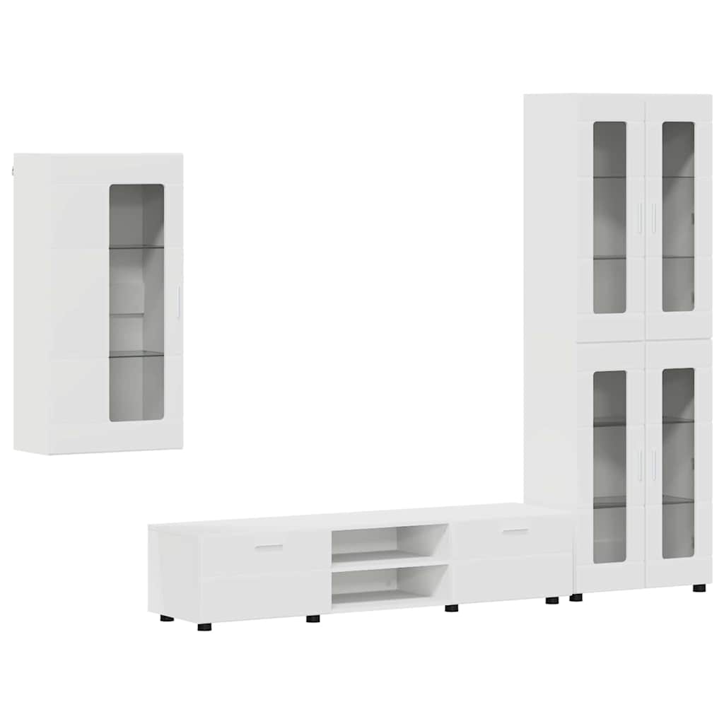 TV-Schrankset | Highboard | Wandschrank | Vitrine | Fernsehmöbel | 3er Möbelset
