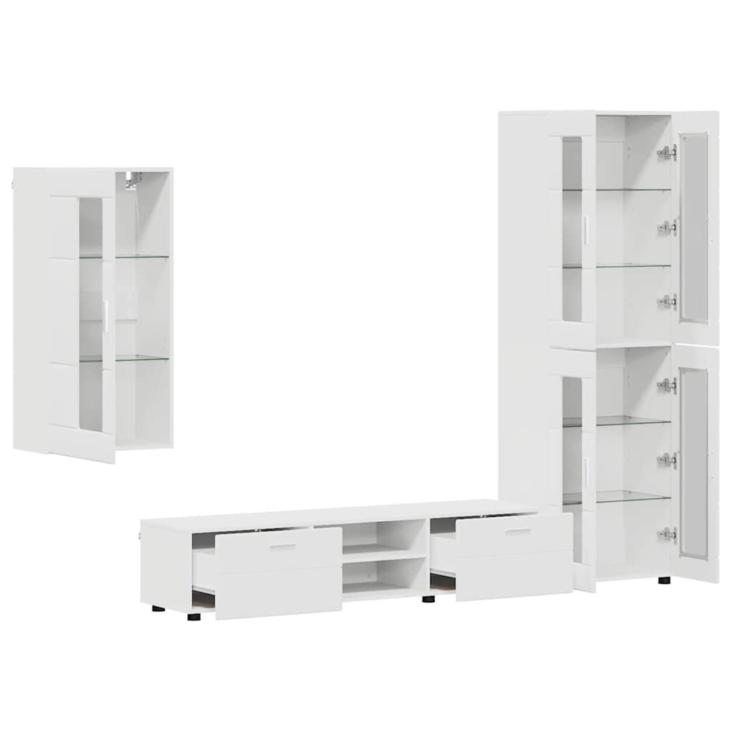 TV-Schrankset | Highboard | Wandschrank | Vitrine | Fernsehmöbel | 3er Möbelset