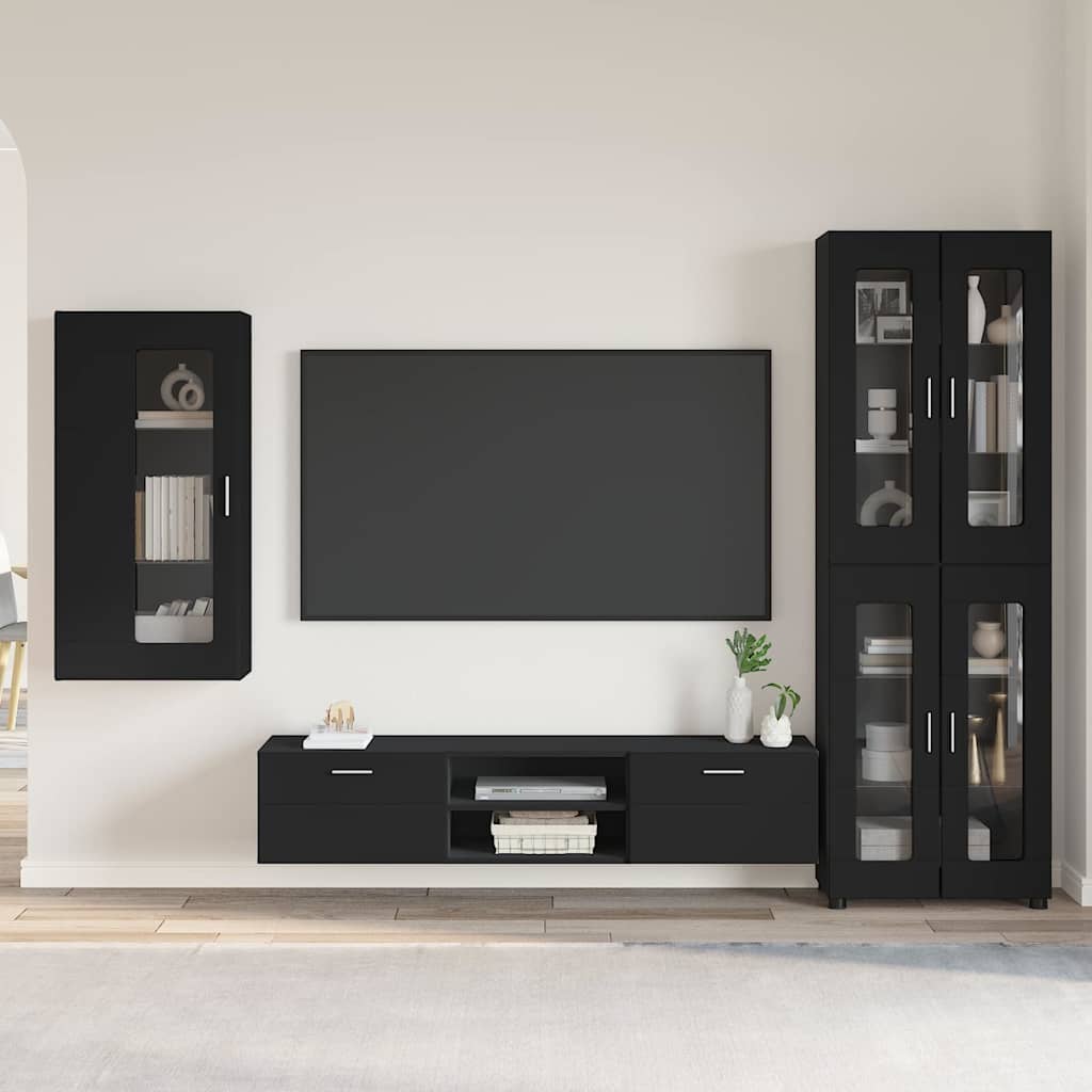 TV-Schrankset | Highboard | Wandschrank | Vitrine | Fernsehmöbel | 3er Möbelset