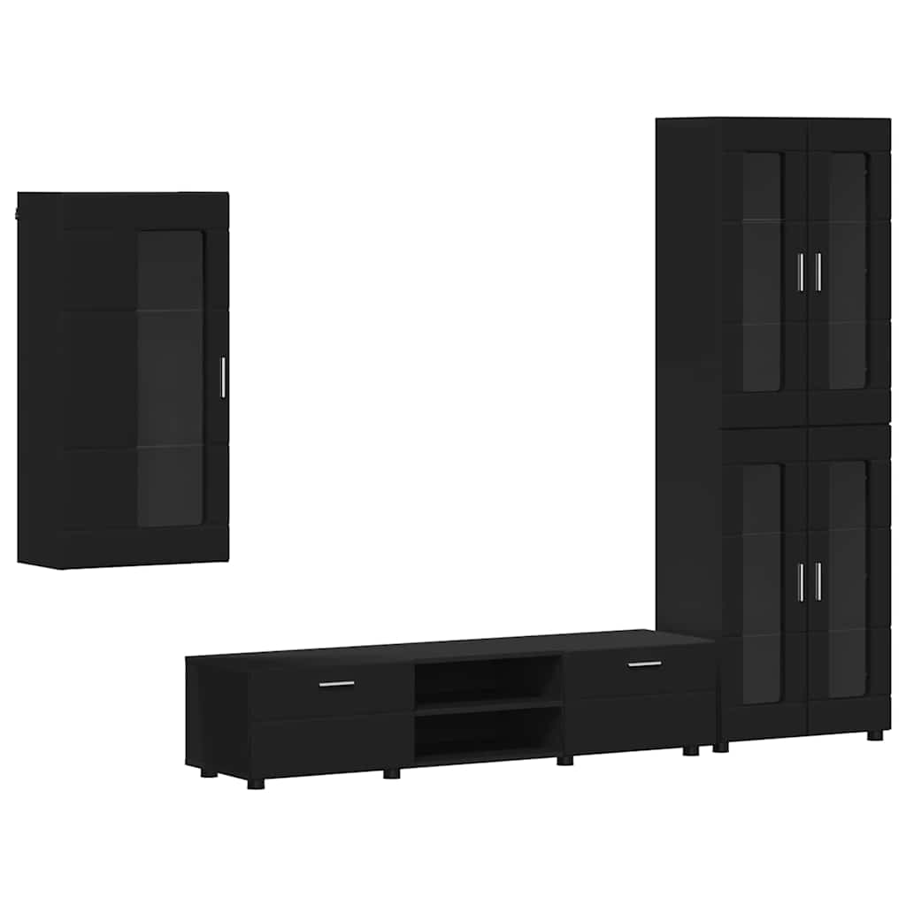 TV-Schrankset | Highboard | Wandschrank | Vitrine | Fernsehmöbel | 3er Möbelset