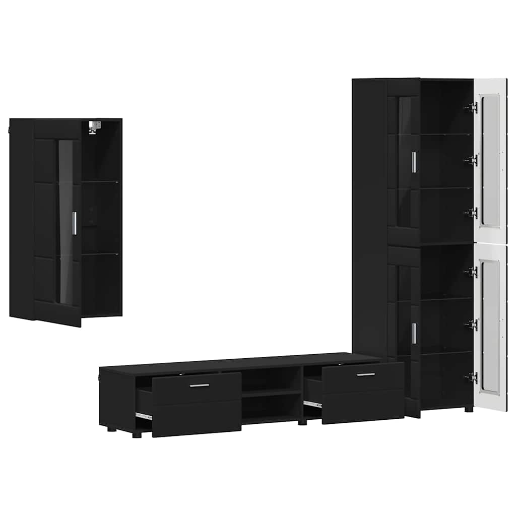 TV-Schrankset | Highboard | Wandschrank | Vitrine | Fernsehmöbel | 3er Möbelset