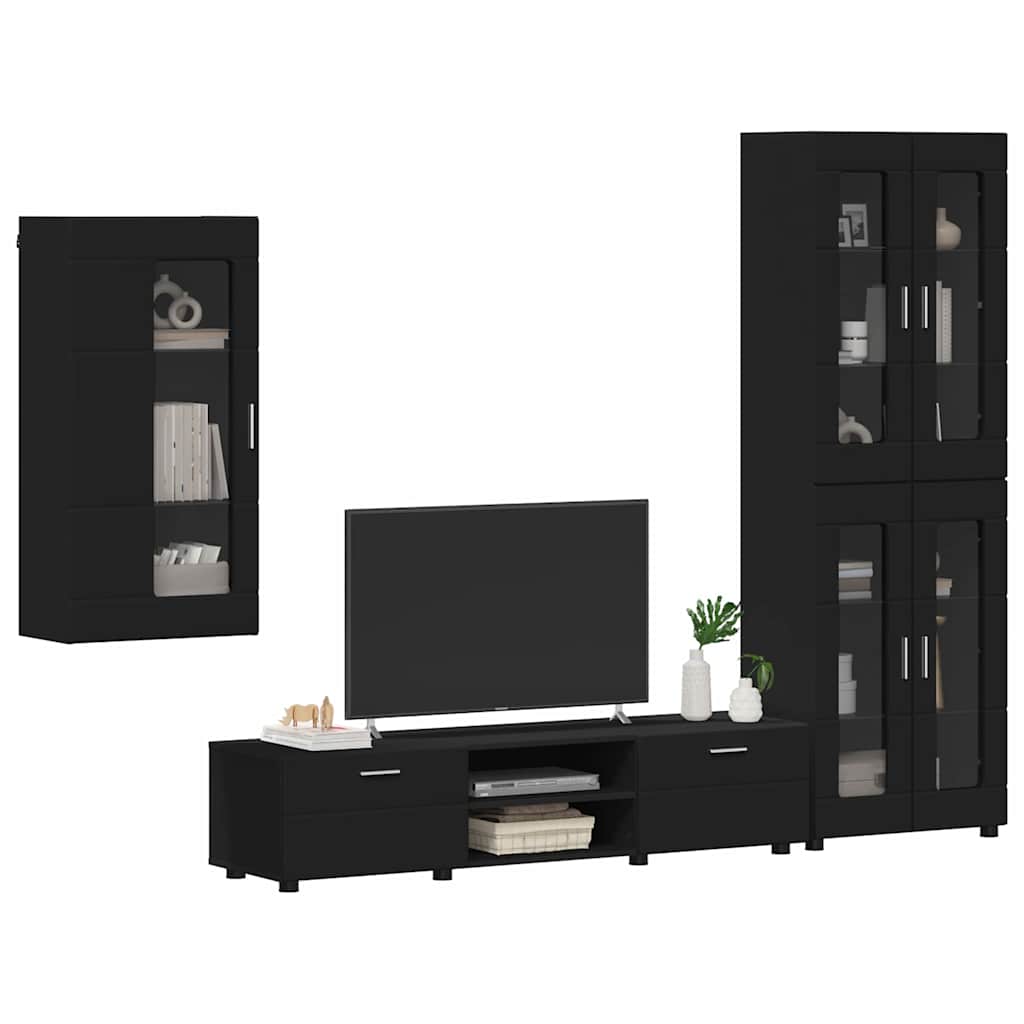 TV-Schrankset | Highboard | Wandschrank | Vitrine | Fernsehmöbel | 3er Möbelset