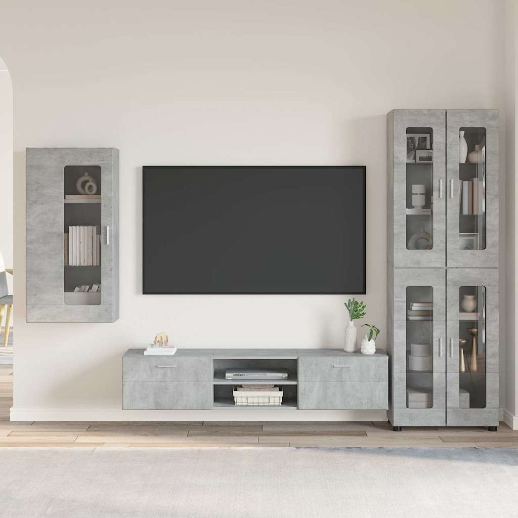 TV-Schrankset | Highboard | Wandschrank | Vitrine | Fernsehmöbel | 3er Möbelset