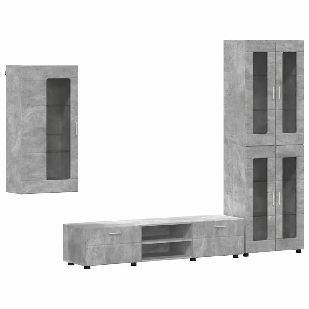 TV-Schrankset | Highboard | Wandschrank | Vitrine | Fernsehmöbel | 3er Möbelset