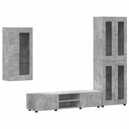 TV-Schrankset | Highboard | Wandschrank | Vitrine | Fernsehmöbel | 3er Möbelset