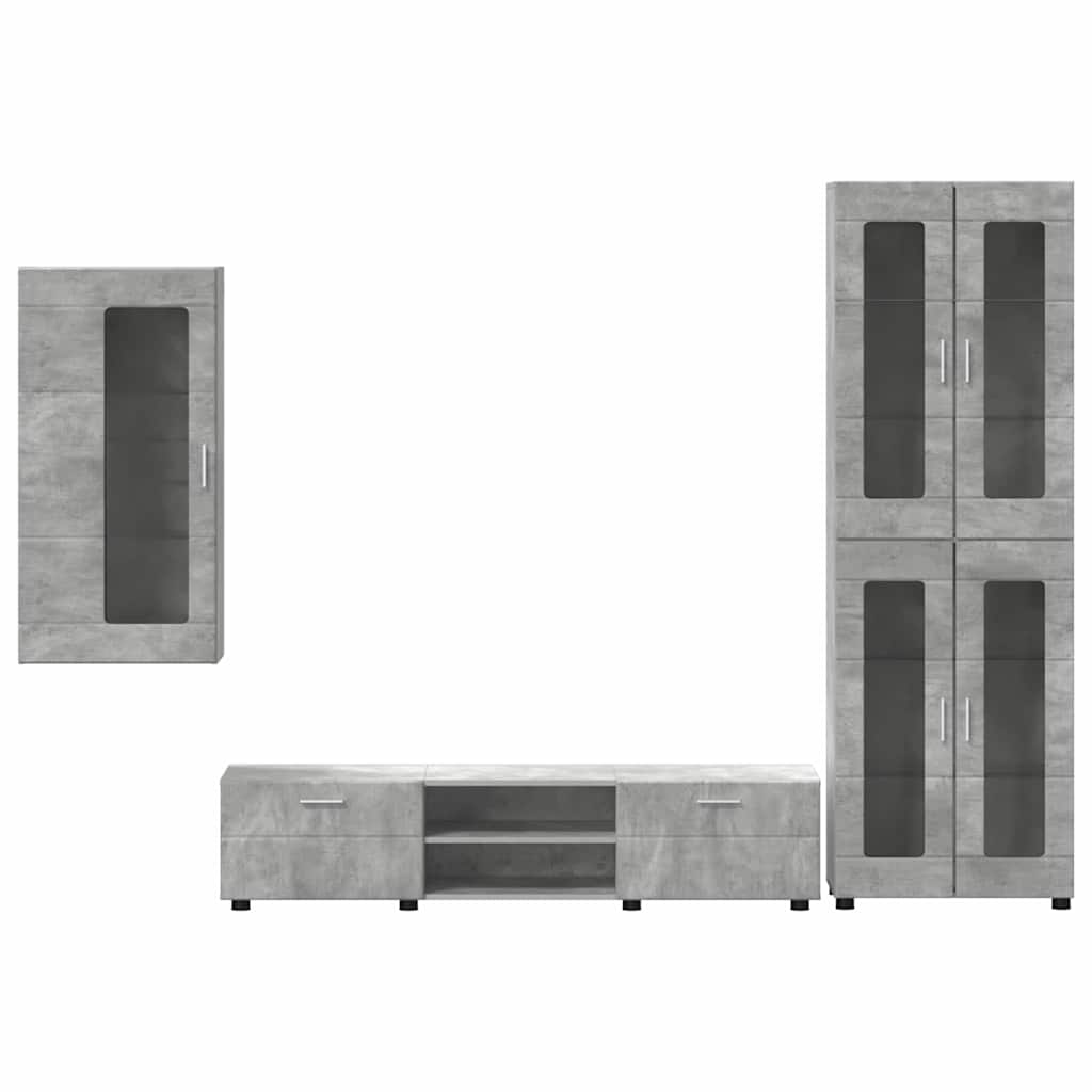 TV-Schrankset | Highboard | Wandschrank | Vitrine | Fernsehmöbel | 3er Möbelset