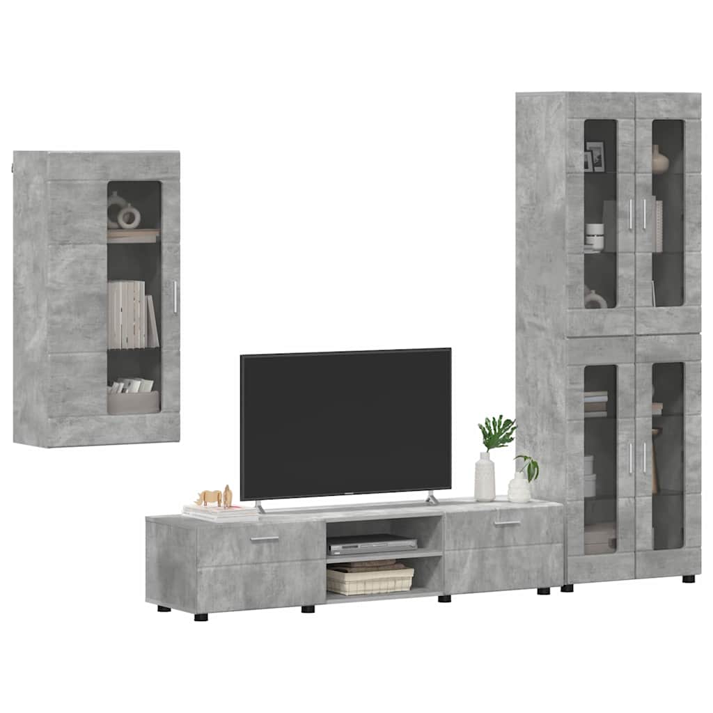 TV-Schrankset | Highboard | Wandschrank | Vitrine | Fernsehmöbel | 3er Möbelset