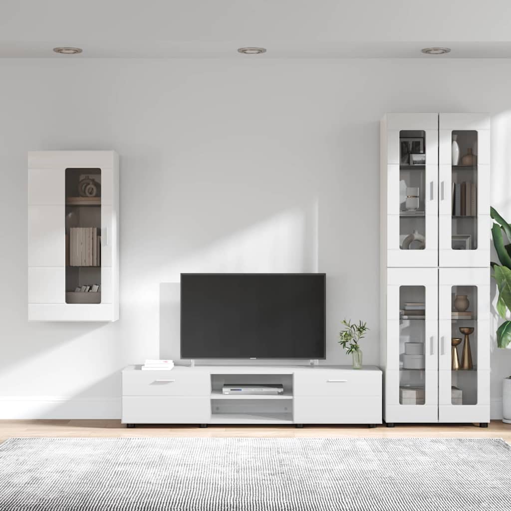 TV-Schrankset | Highboard | Wandschrank | Vitrine | Fernsehmöbel | 3er Möbelset