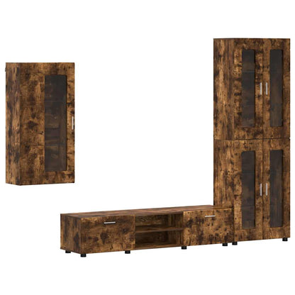 TV-Schrankset | Highboard | Wandschrank | Vitrine | Fernsehmöbel | 3er Möbelset