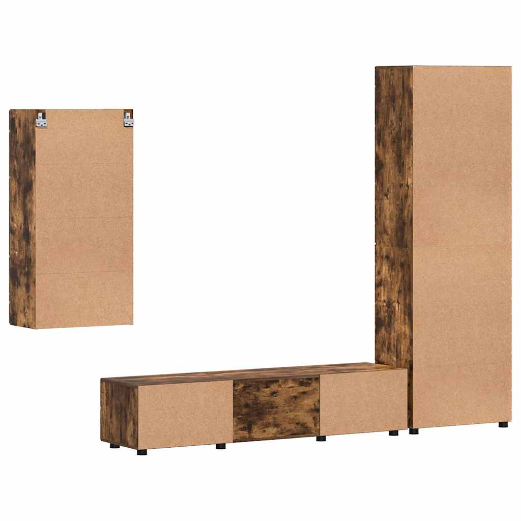 TV-Schrankset | Highboard | Wandschrank | Vitrine | Fernsehmöbel | 3er Möbelset