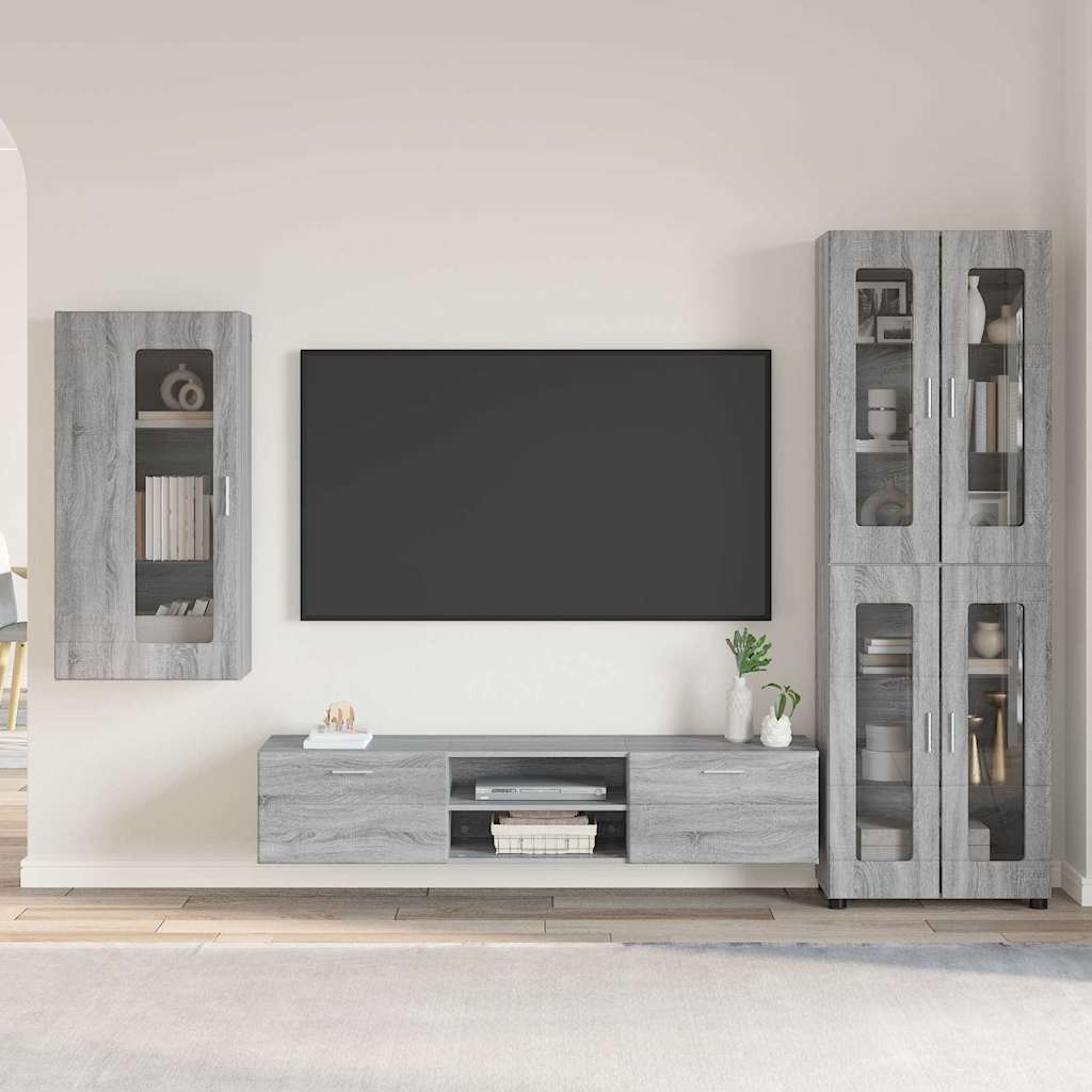 TV-Schrankset | Highboard | Wandschrank | Vitrine | Fernsehmöbel | 3er Möbelset
