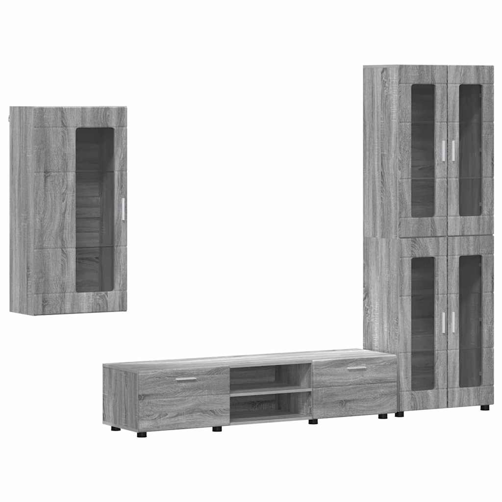 TV-Schrankset | Highboard | Wandschrank | Vitrine | Fernsehmöbel | 3er Möbelset