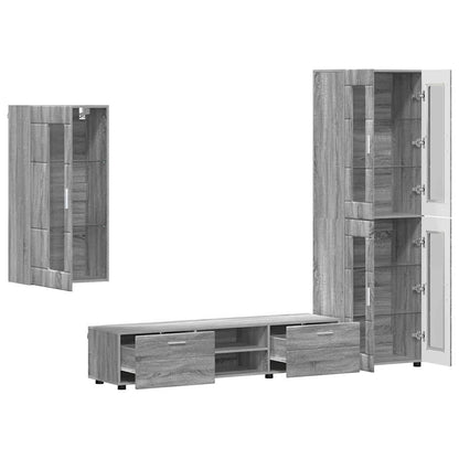 TV-Schrankset | Highboard | Wandschrank | Vitrine | Fernsehmöbel | 3er Möbelset