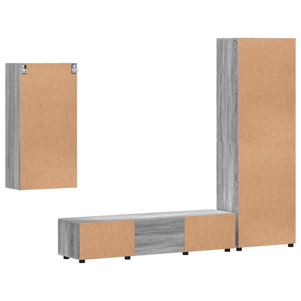 TV-Schrankset | Highboard | Wandschrank | Vitrine | Fernsehmöbel | 3er Möbelset
