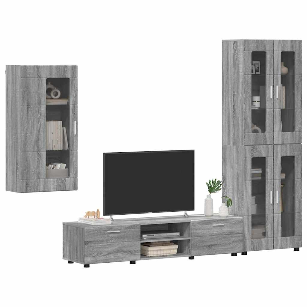 TV-Schrankset | Highboard | Wandschrank | Vitrine | Fernsehmöbel | 3er Möbelset