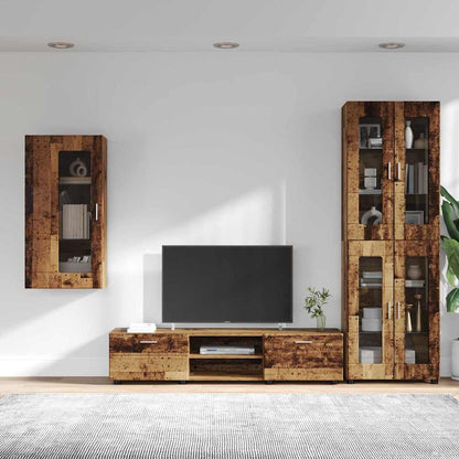 TV-Schrankset | Highboard | Wandschrank | Vitrine | Fernsehmöbel | 3er Möbelset