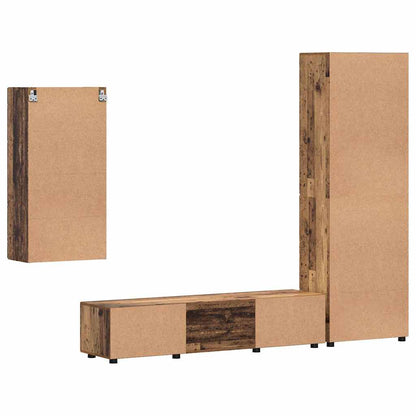 TV-Schrankset | Highboard | Wandschrank | Vitrine | Fernsehmöbel | 3er Möbelset