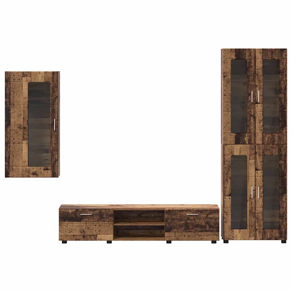 TV-Schrankset | Highboard | Wandschrank | Vitrine | Fernsehmöbel | 3er Möbelset