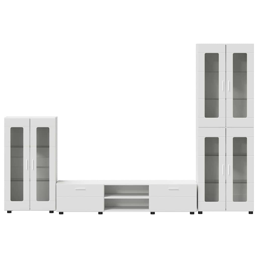 TOP Wohnwand | Vitrinenschrank | Highboard | TV-Schrankset | Lowboard | 182 cm