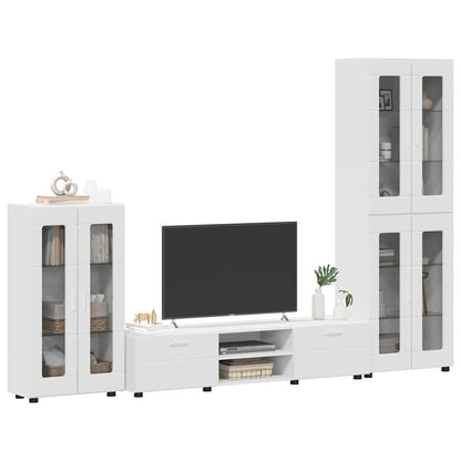 TOP Wohnwand | Vitrinenschrank | Highboard | TV-Schrankset | Lowboard | 182 cm