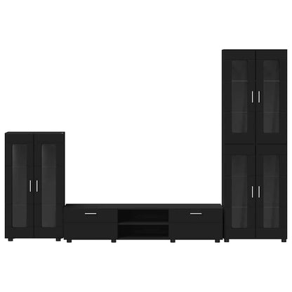 TOP Wohnwand | Vitrinenschrank | Highboard | TV-Schrankset | Lowboard | 182 cm