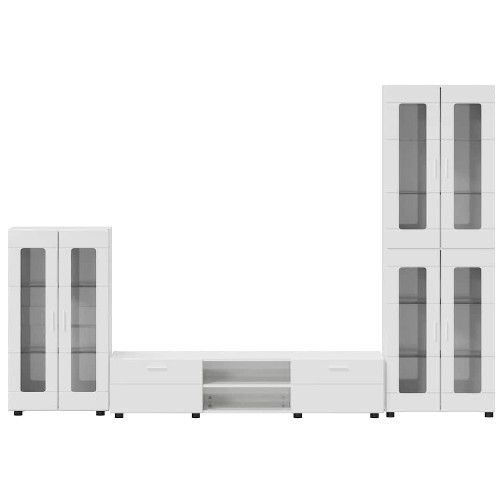 TOP Wohnwand | Vitrinenschrank | Highboard | TV-Schrankset | Lowboard | 182 cm