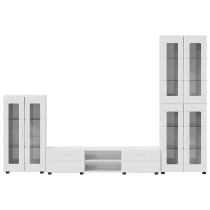 TOP Wohnwand | Vitrinenschrank | Highboard | TV-Schrankset | Lowboard | 182 cm
