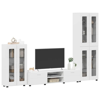 TOP Wohnwand | Vitrinenschrank | Highboard | TV-Schrankset | Lowboard | 182 cm