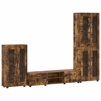 TOP Wohnwand | Vitrinenschrank | Highboard | TV-Schrankset | Lowboard | 182 cm