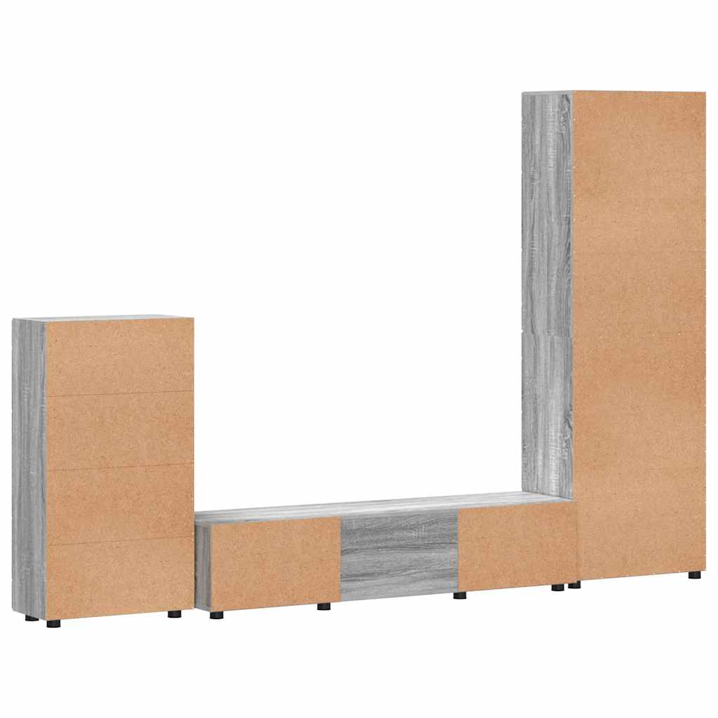 TOP Wohnwand | Vitrinenschrank | Highboard | TV-Schrankset | Lowboard | 182 cm