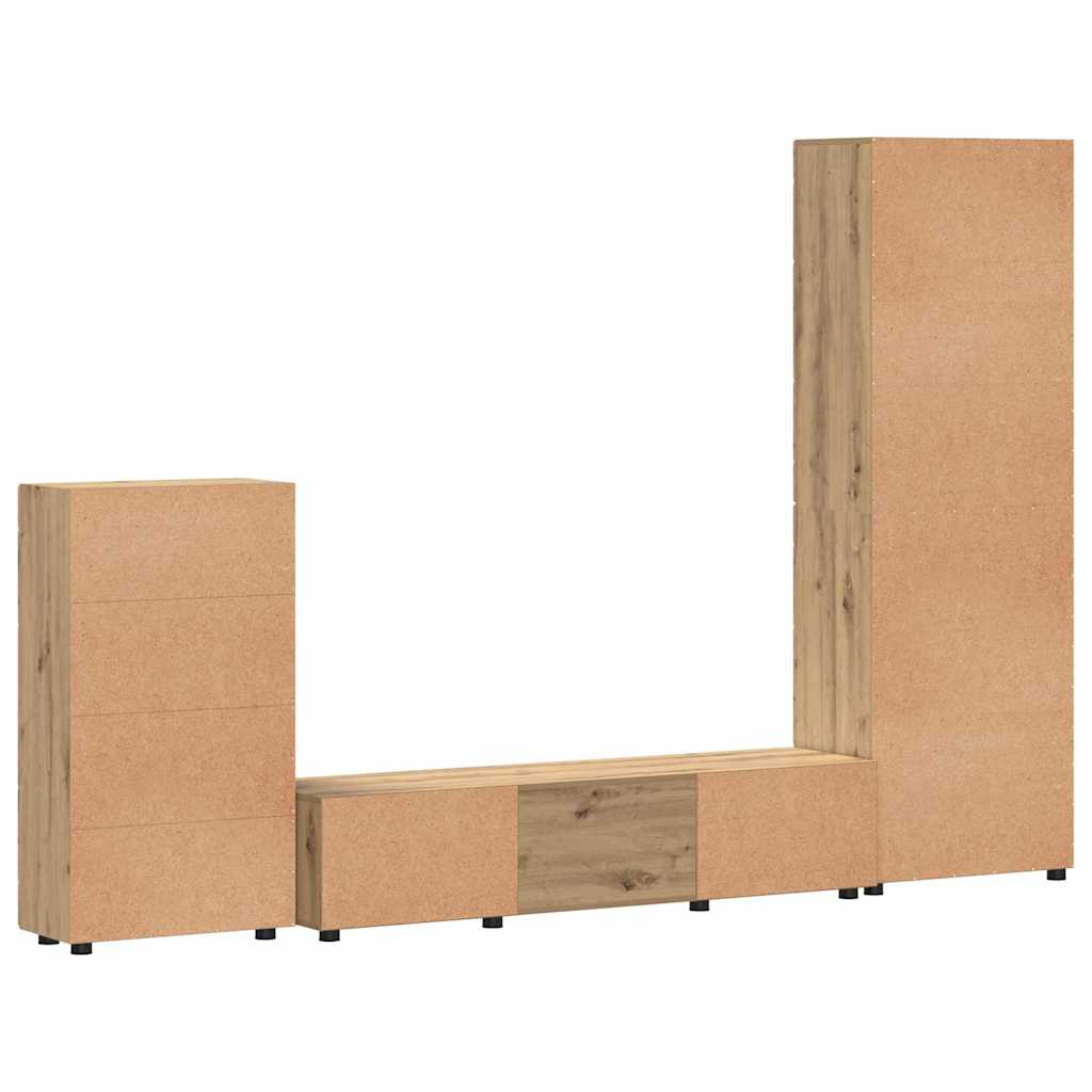 TOP Wohnwand | Vitrinenschrank | Highboard | TV-Schrankset | Lowboard | 182 cm