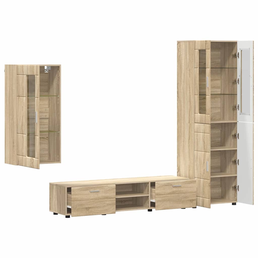 Wohnwand | Vitrinenschrank | Highboard | TV-Schrankset | Lowboard | Wandschrank