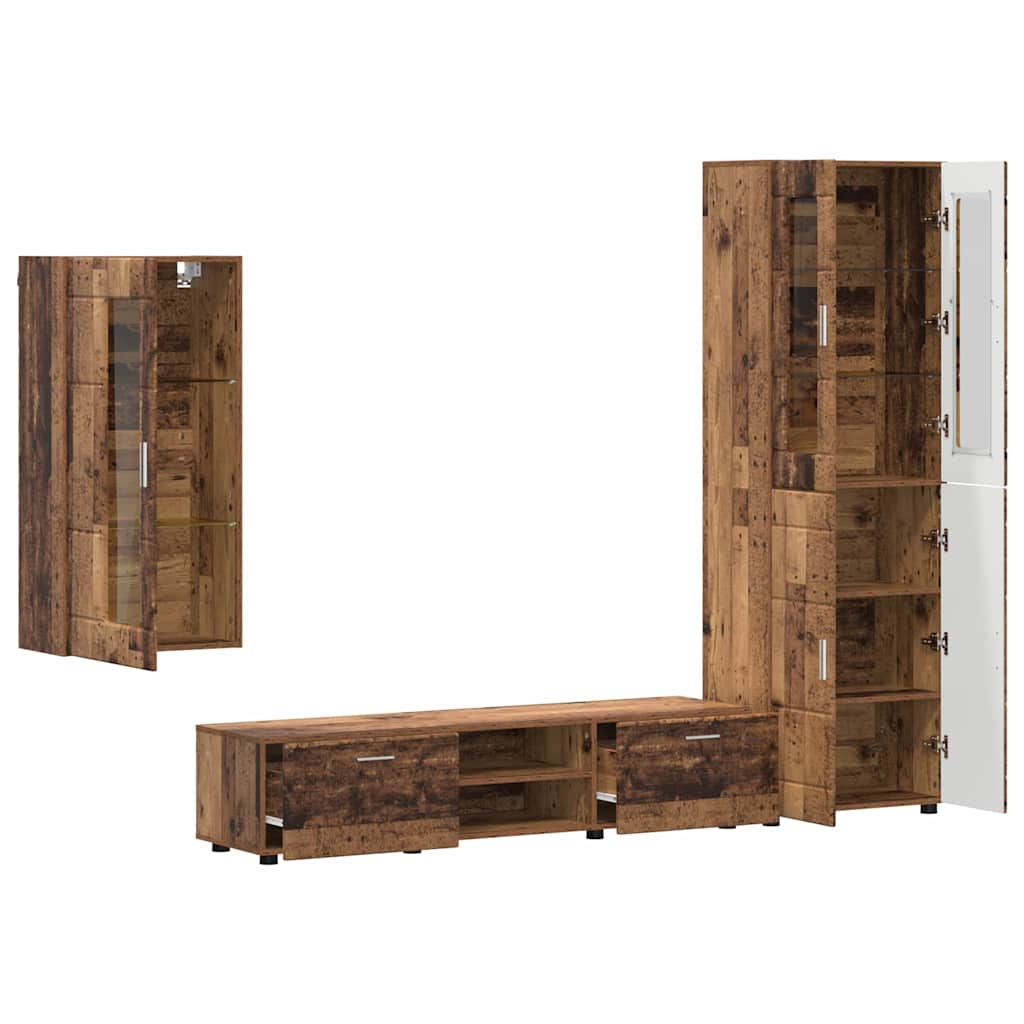 Wohnwand | Vitrinenschrank | Highboard | TV-Schrankset | Lowboard | Wandschrank