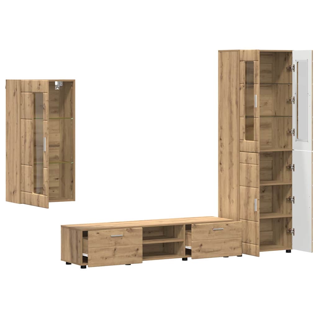 Wohnwand | Vitrinenschrank | Highboard | TV-Schrankset | Lowboard | Wandschrank