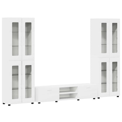TV-Schrankset | 2 Hochränke / Highboard | Lowboard | Vitrinenschrank | 3-tlg Set