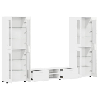 TV-Schrankset | 2 Hochränke / Highboard | Lowboard | Vitrinenschrank | 3-tlg Set