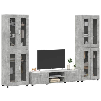 TV-Schrankset | 2 Hochränke / Highboard | Lowboard | Vitrinenschrank | 3-tlg Set