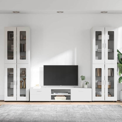 TV-Schrankset | 2 Hochränke / Highboard | Lowboard | Vitrinenschrank | 3-tlg Set