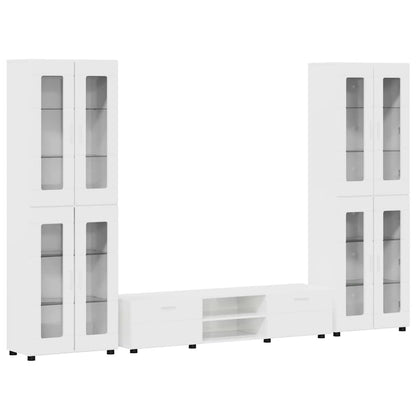 TV-Schrankset | 2 Hochränke / Highboard | Lowboard | Vitrinenschrank | 3-tlg Set