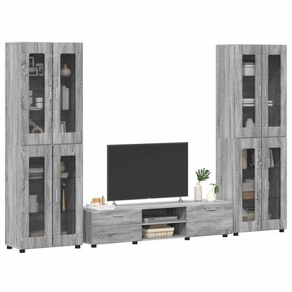 TV-Schrankset | 2 Hochränke / Highboard | Lowboard | Vitrinenschrank | 3-tlg Set