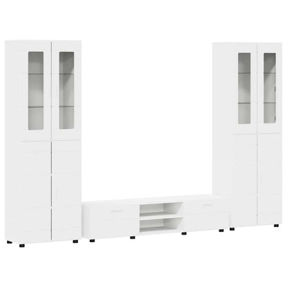 TV-Schrankset | 2 Hochränke / Highboard | Lowboard | Vitrinenschrank | 3-tlg Set