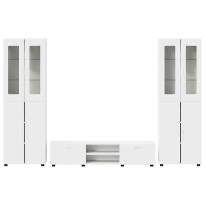 TV-Schrankset | 2 Hochränke / Highboard | Lowboard | Vitrinenschrank | 3-tlg Set