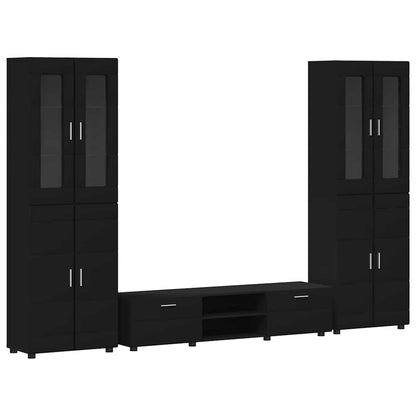 TV-Schrankset | 2 Hochränke / Highboard | Lowboard | Vitrinenschrank | 3-tlg Set