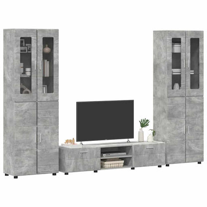 TV-Schrankset | 2 Hochränke / Highboard | Lowboard | Vitrinenschrank | 3-tlg Set