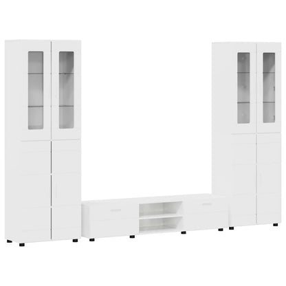 TV-Schrankset | 2 Hochränke / Highboard | Lowboard | Vitrinenschrank | 3-tlg Set